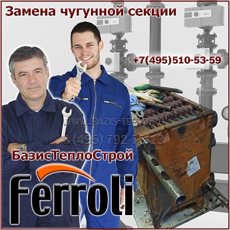 Замена секции Ferroli PEGASUS Замена секции Ferroli PEGASUS
